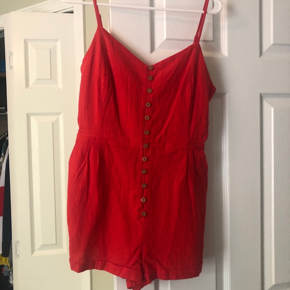 Lumiere Short Red Romper